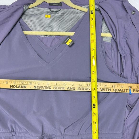 2pc Eddie Bauer Departure Dress Women L Purple Midi Tank w L/S Shirt Classic Fit - Picture 10 of 15